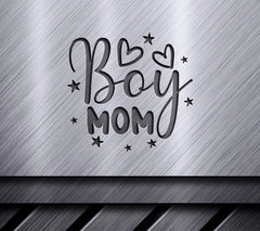 Funny Boy Mom SVG with Hearts & Stars - Digital Download SVG