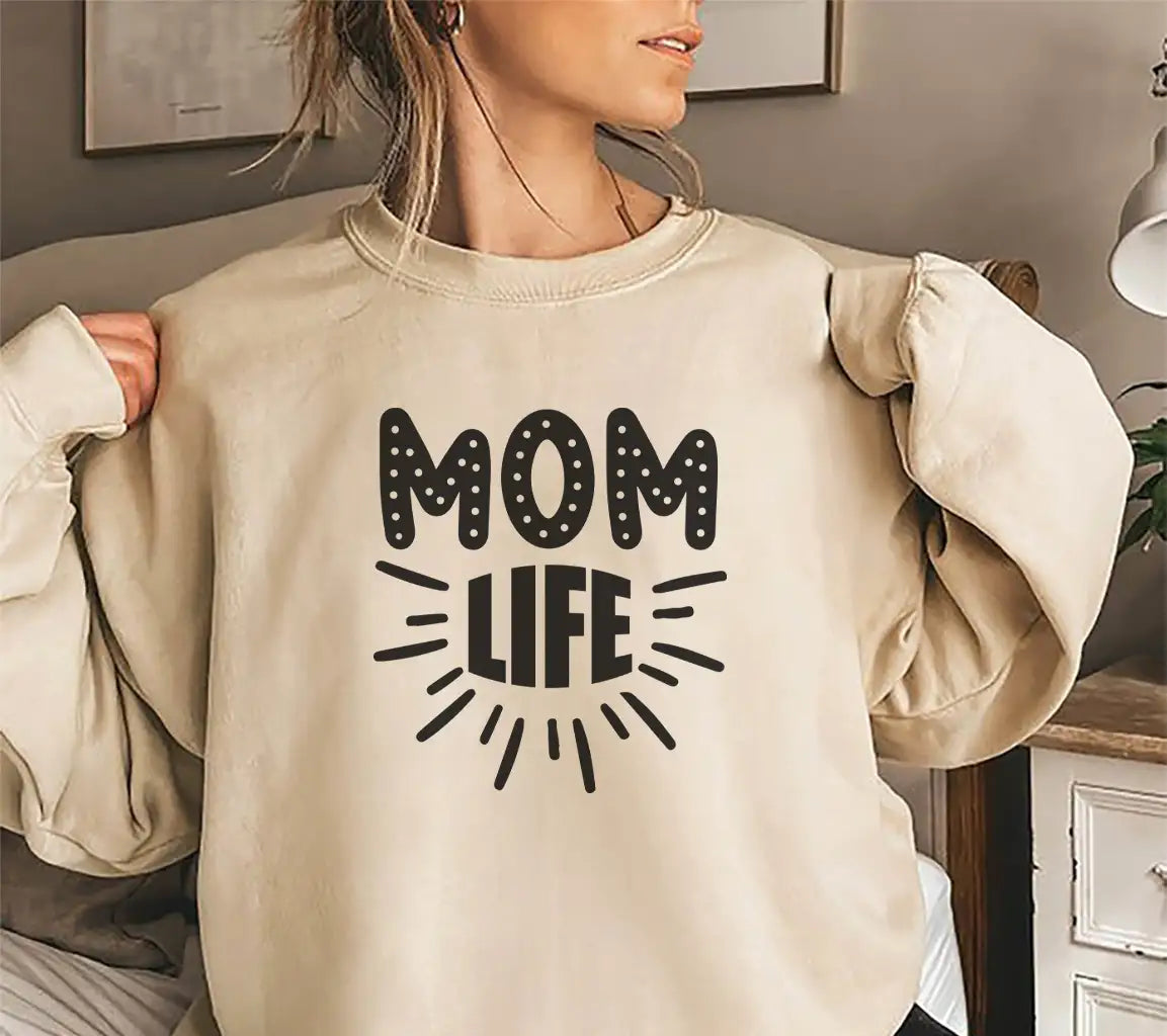 Funny Mom Life SVG Mom Surrounded by Light Rays SVG