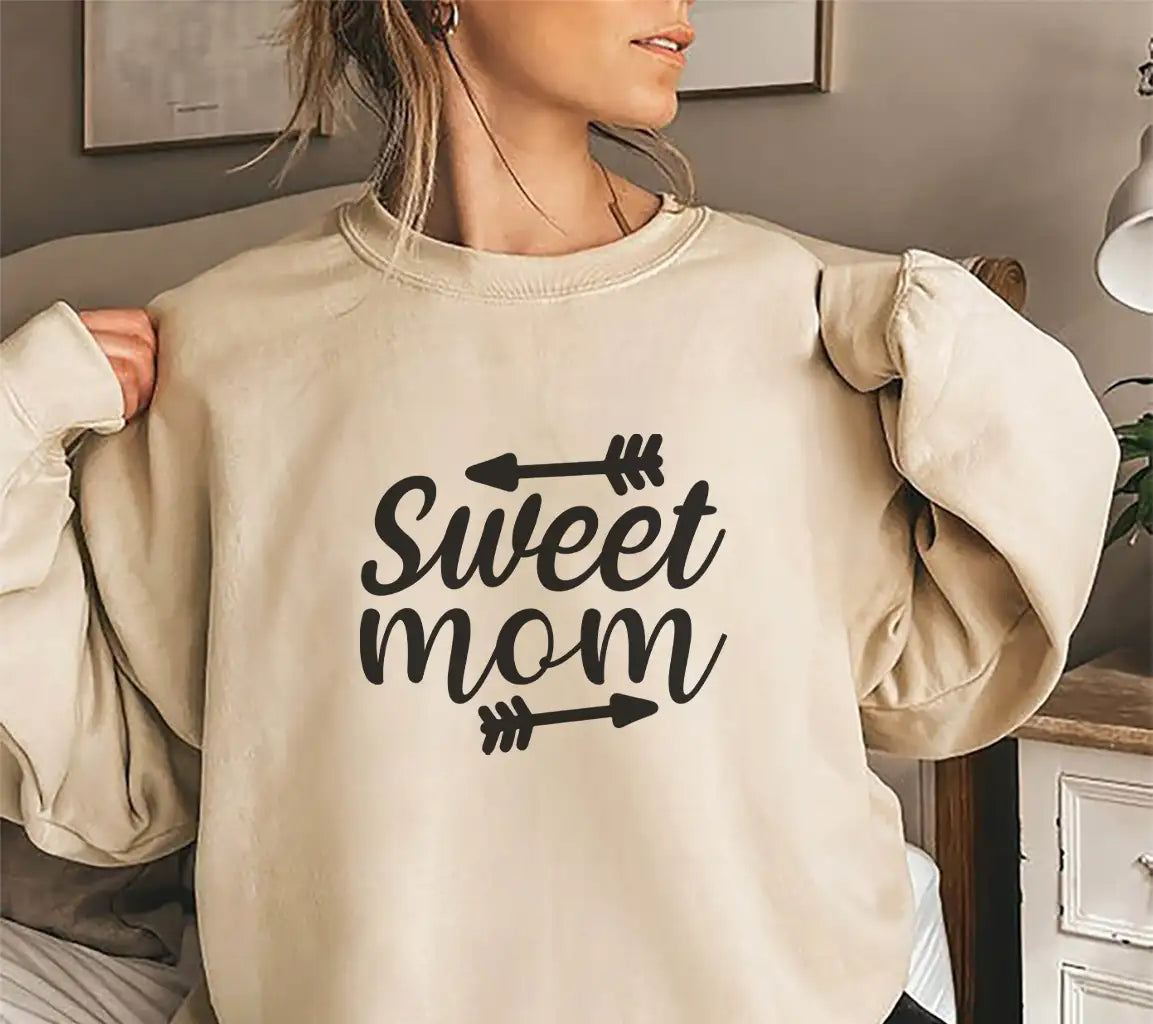 Funny Sweet Mom SVG Design - White Background SVG