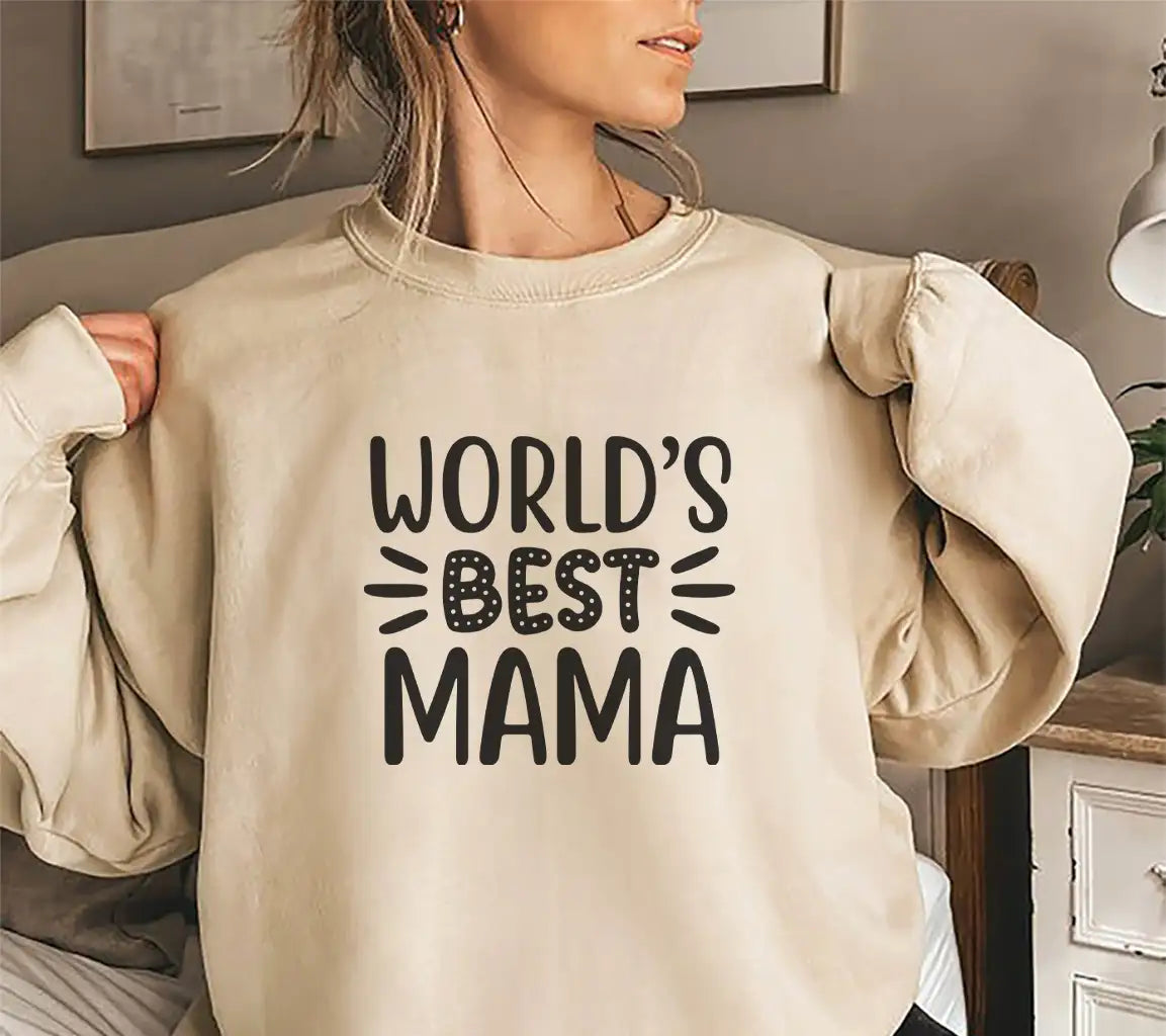 Worlds Best Mama SVG - Funny Mom Quote Design SVG