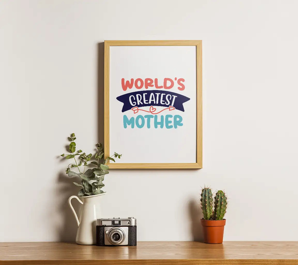 Worlds Greatest Mother SVG - Funny Mom Banner Design SVG