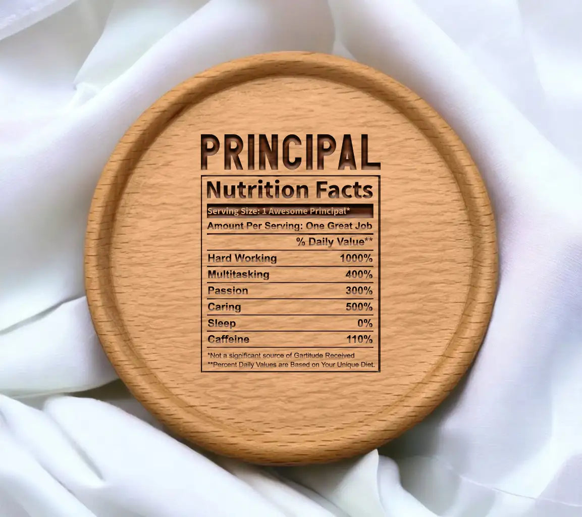 Funny Principal Nutrition Facts SVG - Serving Size 1 Awesome Principal SVG