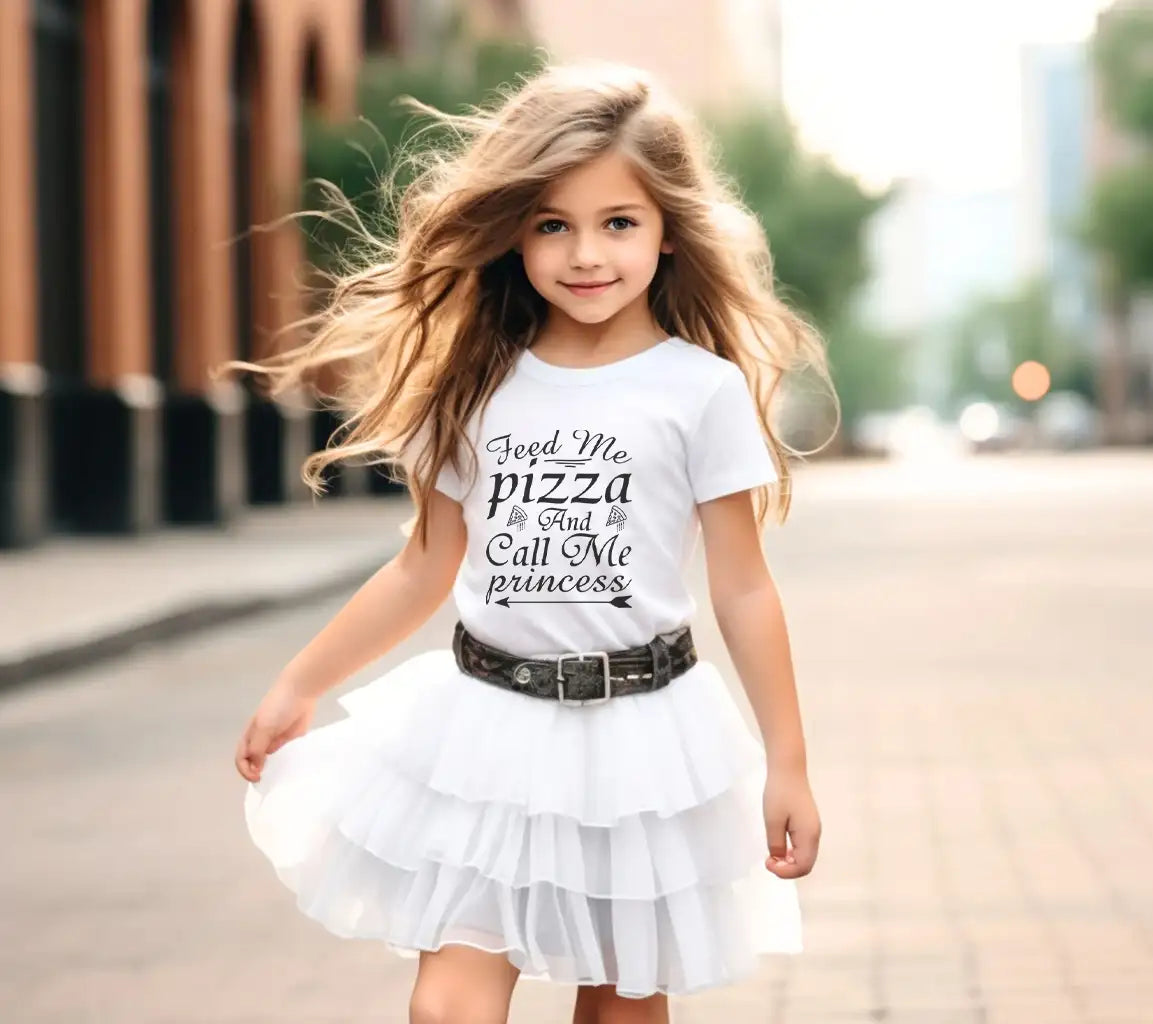 Funny Feed Me Pizza & Call Me Princess  SVG Design SVG