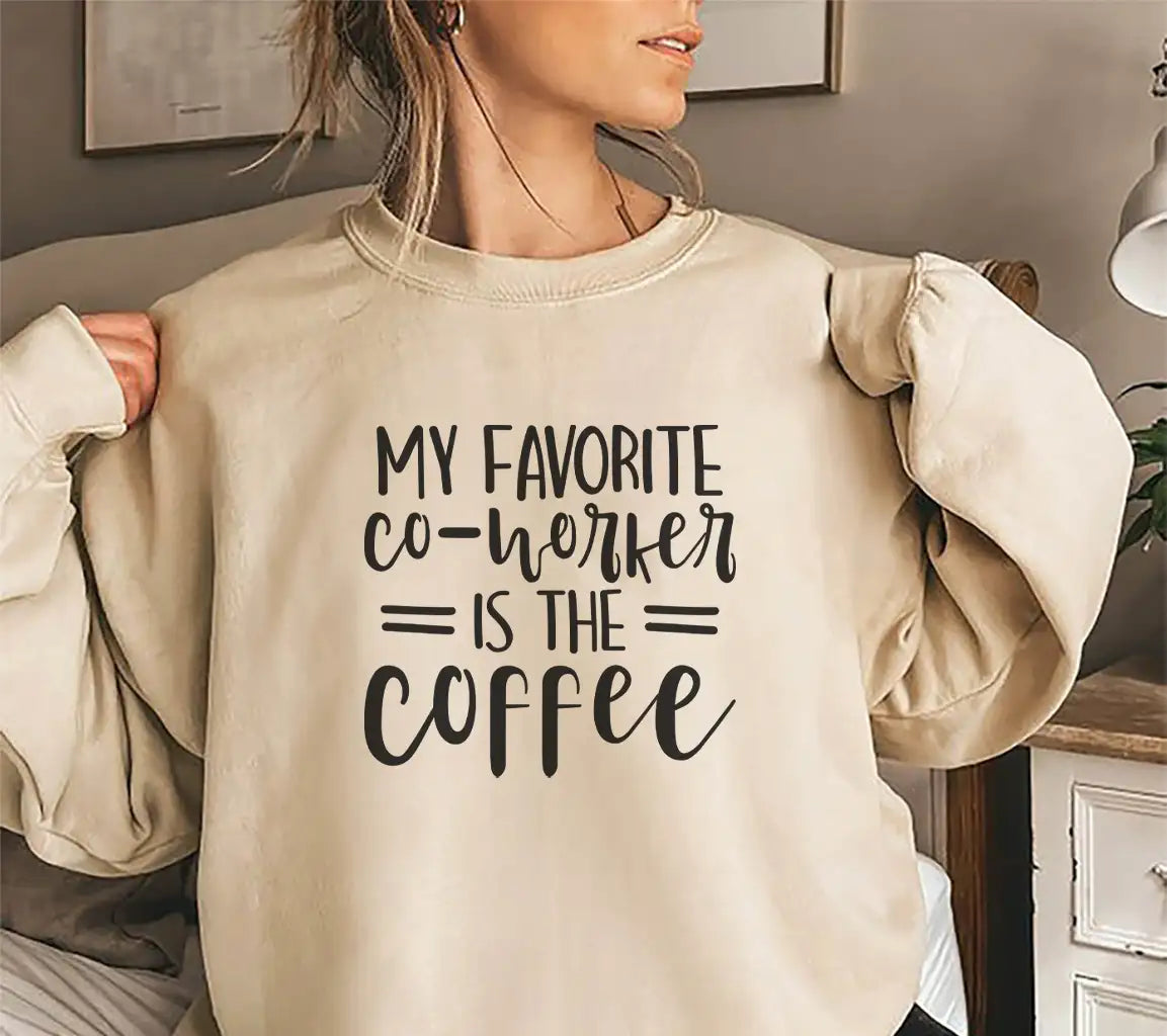 Funny Coffee Lover SVG - My Favorite Coworker Is The Coffee SVG