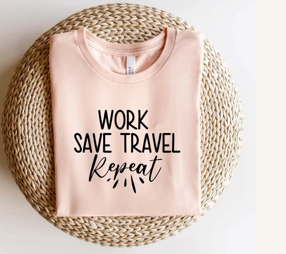 Work Save Travel Repeat  SVG Design Bundle SVG