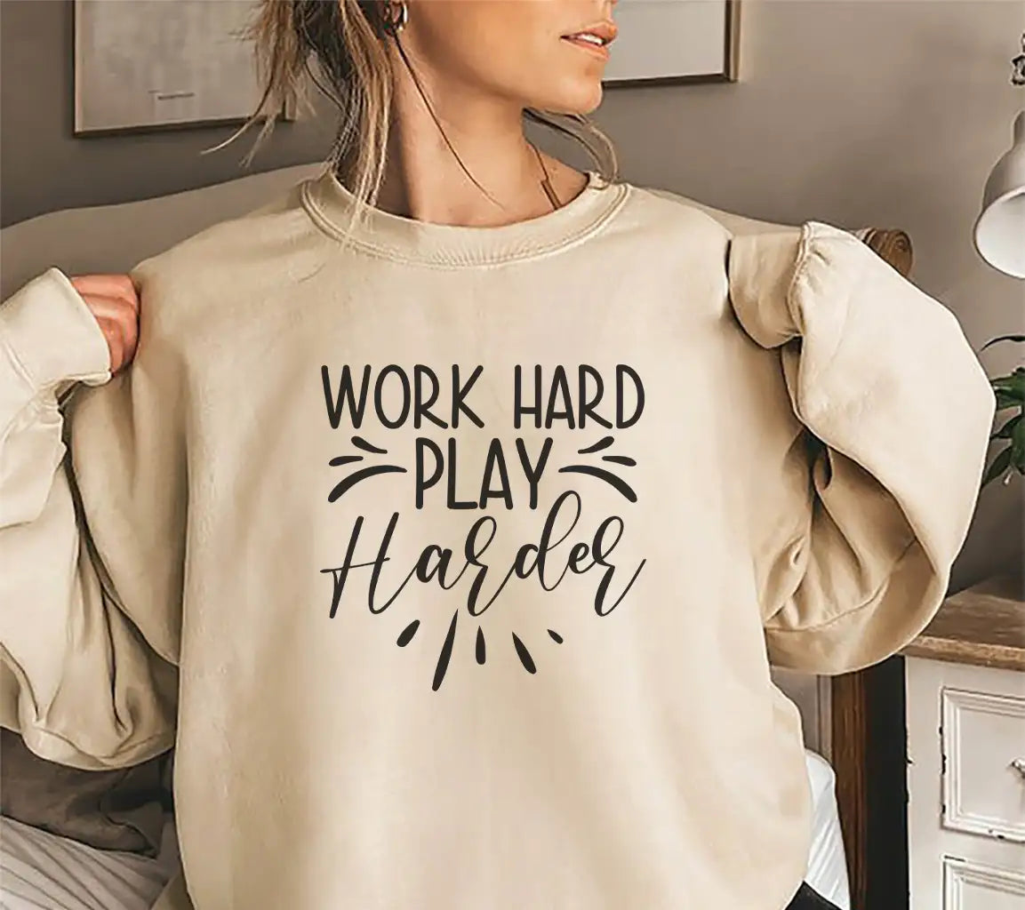 Work Hard Play Harder SVG - Funny  Design SVG