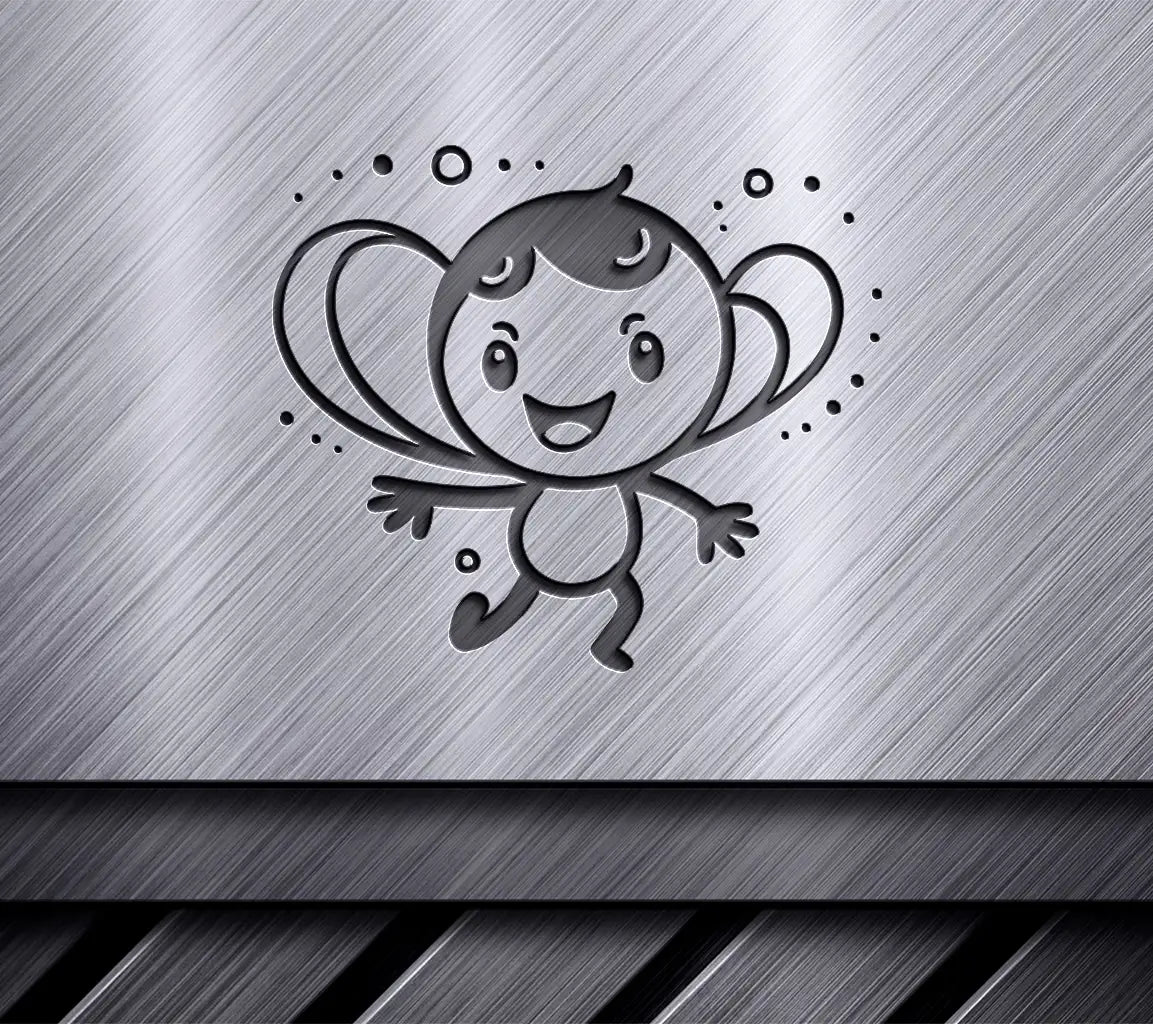 Funny  Fairy SVG - Cartoon Flying Character Illustration SVG