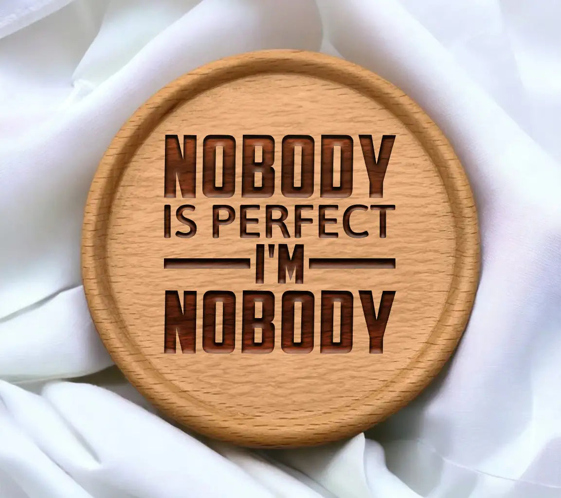 Funny Nobody Is Perfect, Im Nobody  SVG Quote SVG