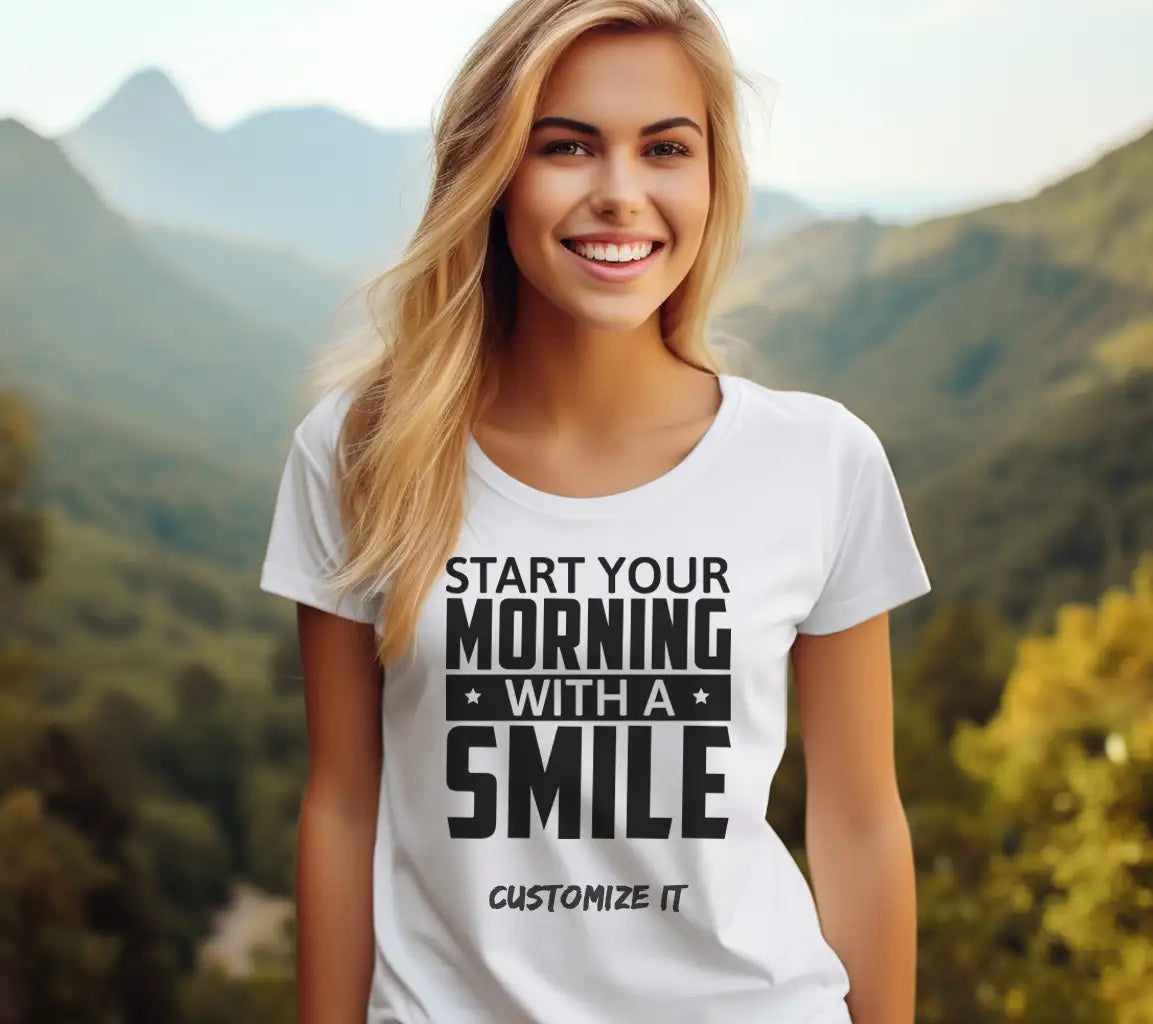 Start Your Morning With A Smile SVG -  Funny Quote Sign SVG