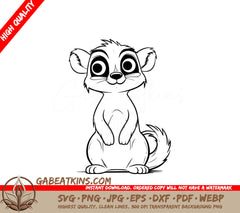  A Meerkat With Big Eyes SVG - Funny Meerkat SVG