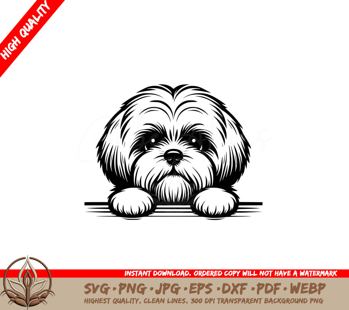 Fuzzy Maltese Lounger SVG - Digital Product in Multiple Formats