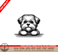 Fuzzy Morkie Watcher SVG - Digital Product File Formats