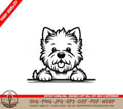 Fuzzy Scottish Terrier SVG Illustration