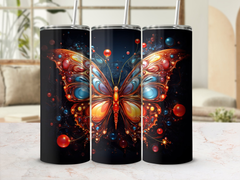 Christmas Butterflies Tumbler Wrap Bundle - 10 Different Designs