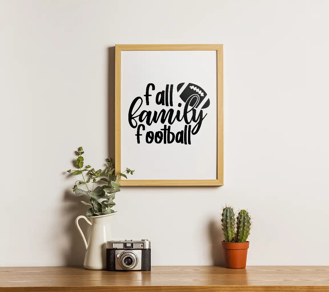 Fall Family Football SVG -  Sign with Football SVG