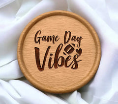 Game Day Vibes Football & Hearts SVG Design SVG