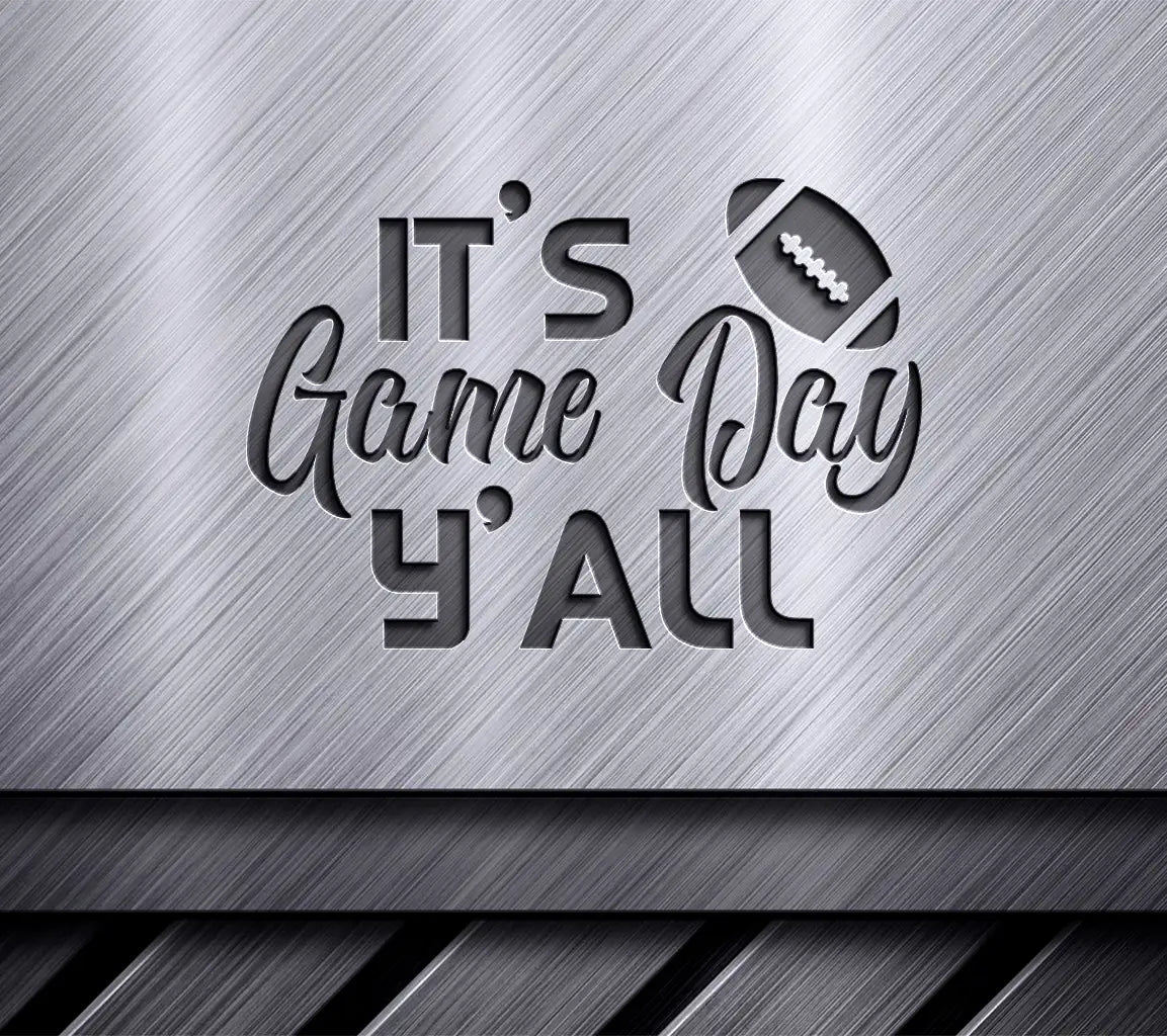 Game Day SVG Design - Football on White Background SVG