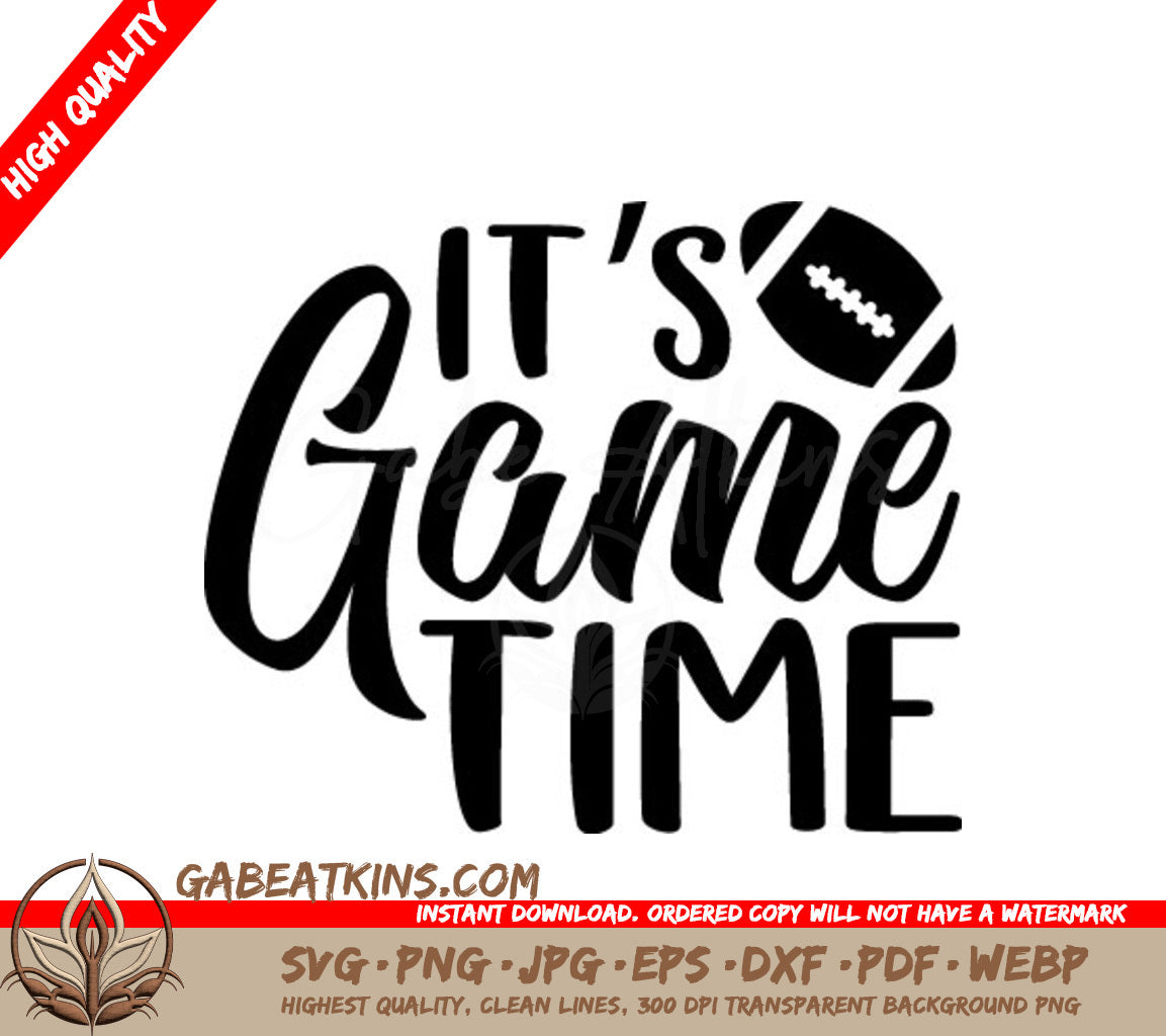 Game Day Football SVG - Its Game Time Design SVG