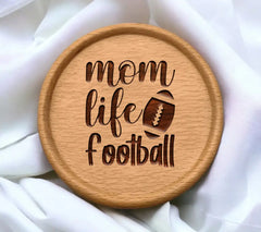 Mom Life Football Silhouette SVG - Game Day Design SVG