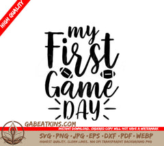 My First Game Day SVG - Football Themed Design SVG