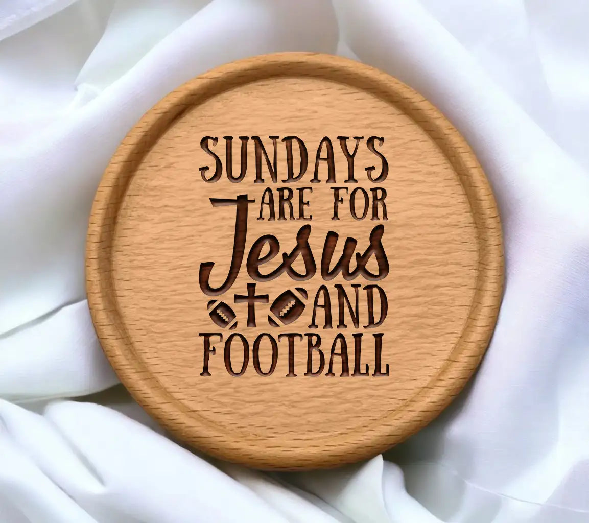 Sundays Are For Jesus And Football SVG - Game Day Design SVG