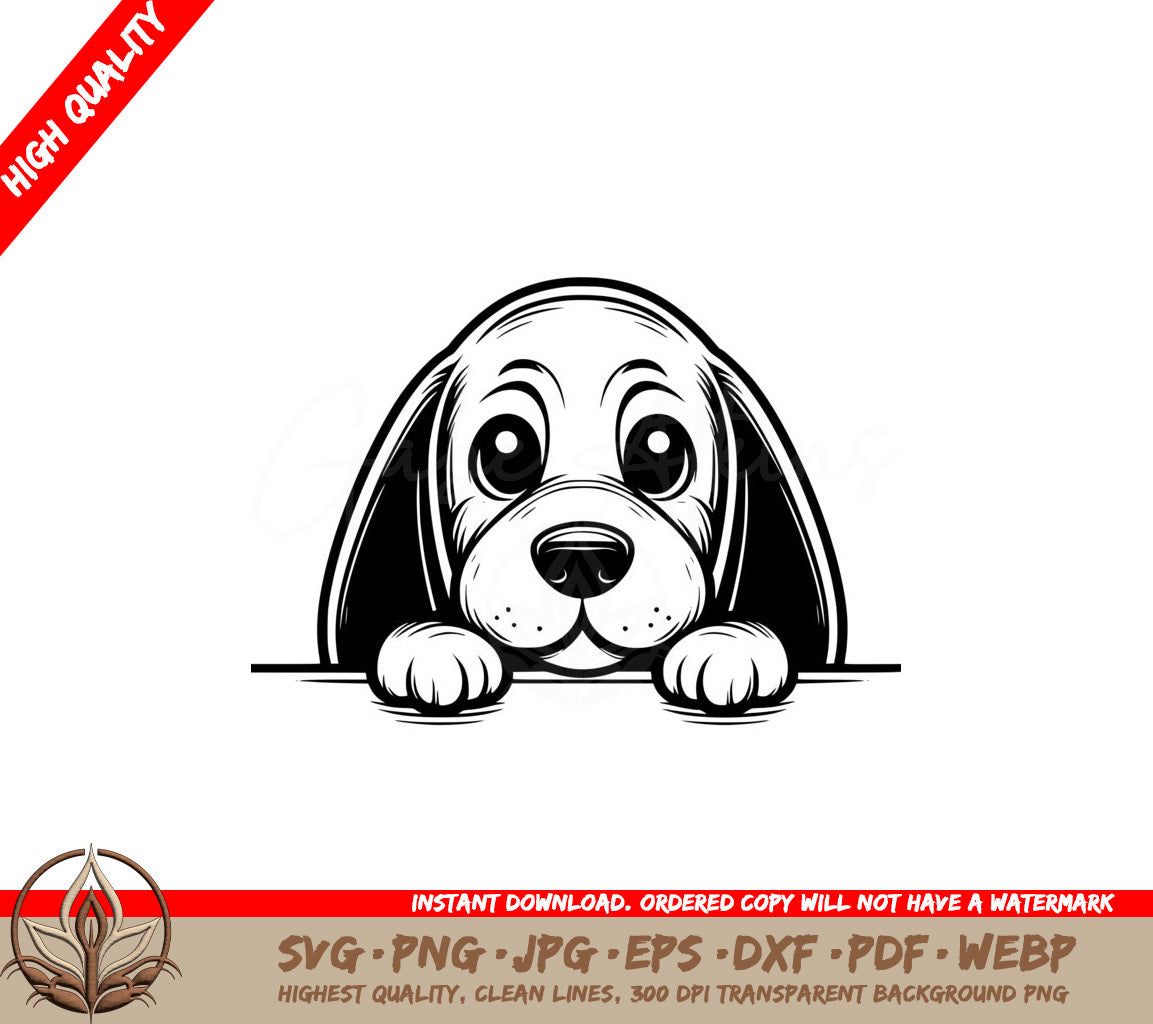 Gazing Bloodhound SVG - Digital Product in Multiple File Formats