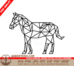  A Horse Made Of Triangles SVG - Geometric Miniature Horse SVG