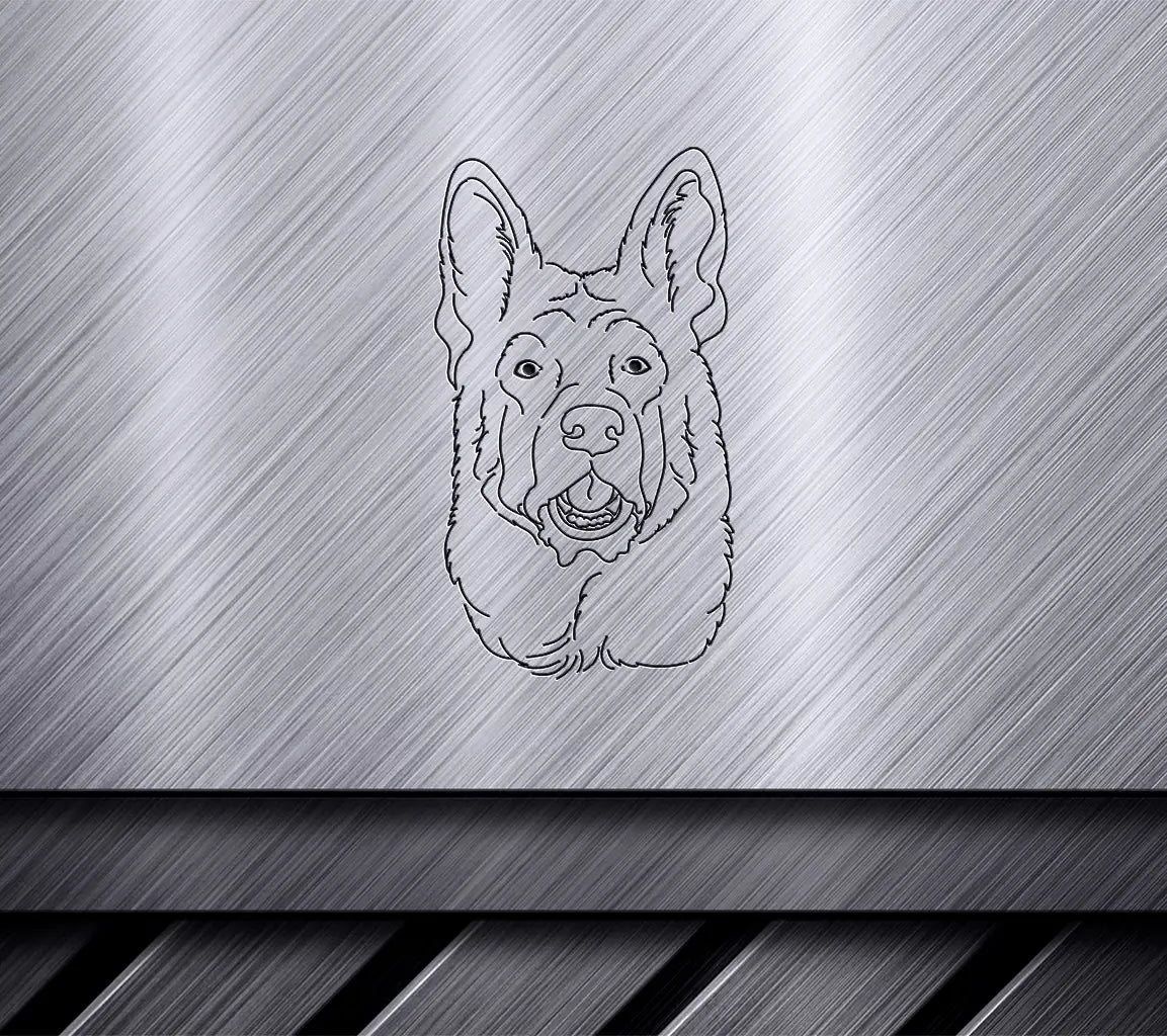 German Shepherd Head SVG -  Line Art SVG