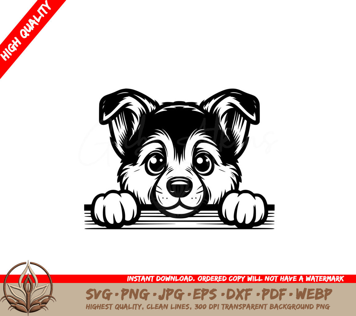 German Shepherd Puppy Eyes SVG - Digital Download in Multiple Formats