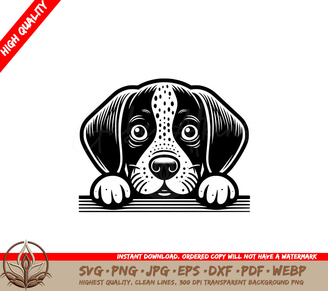 German Shorthaired Pointer Peek SVG