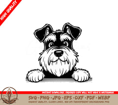 Giant Schnauzer Watcher SVG - Digital product file offered in multiple formats for flexibility.