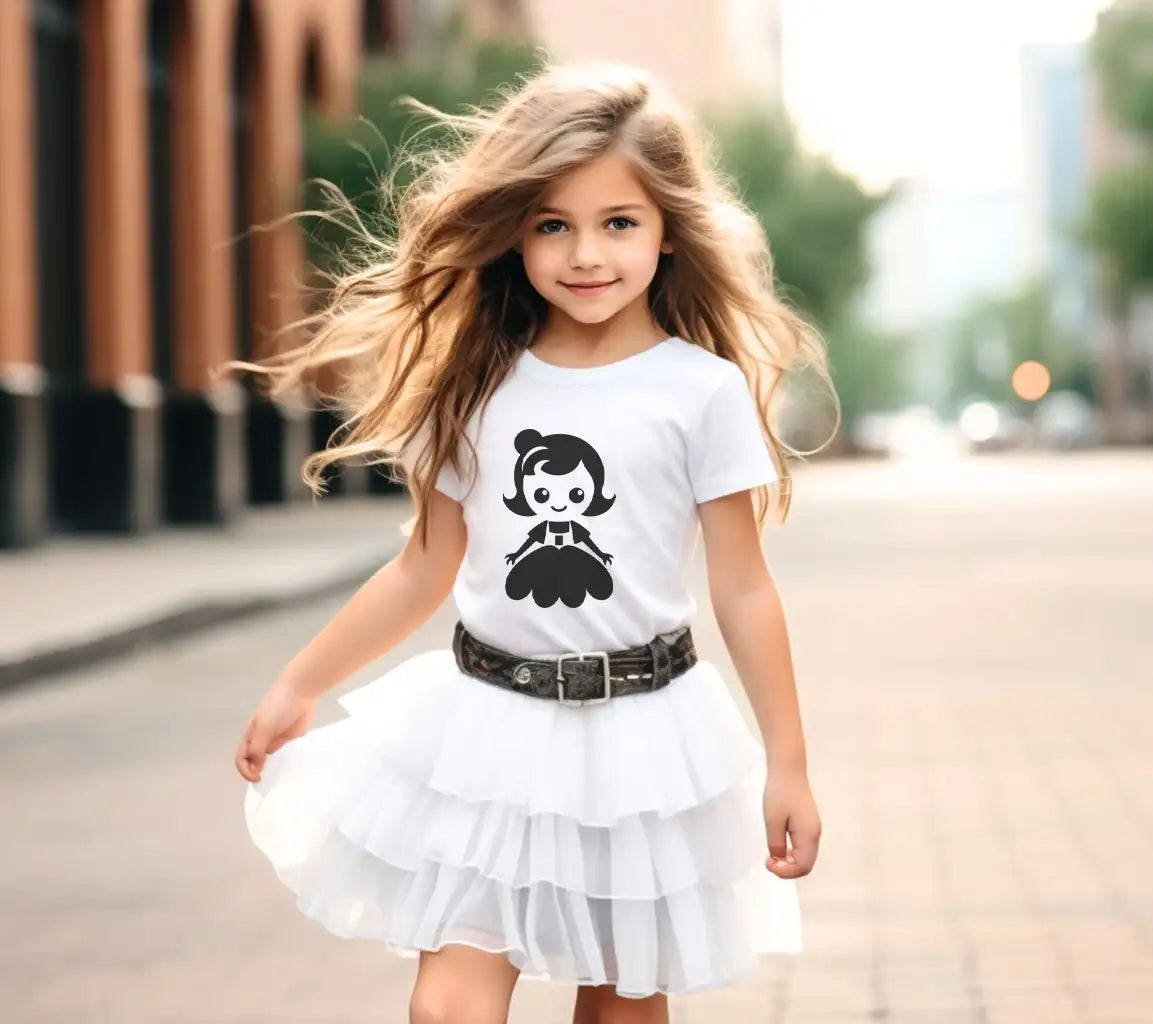 Cute Halloween Little Girl SVG -  Drawing SVG