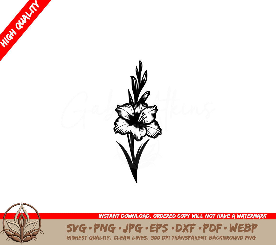 Elegance Gladiolus SVG - Digital Product File