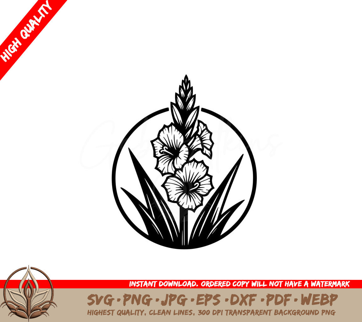 Radiant Gladiolus SVG - Digital Product in Multiple Formats