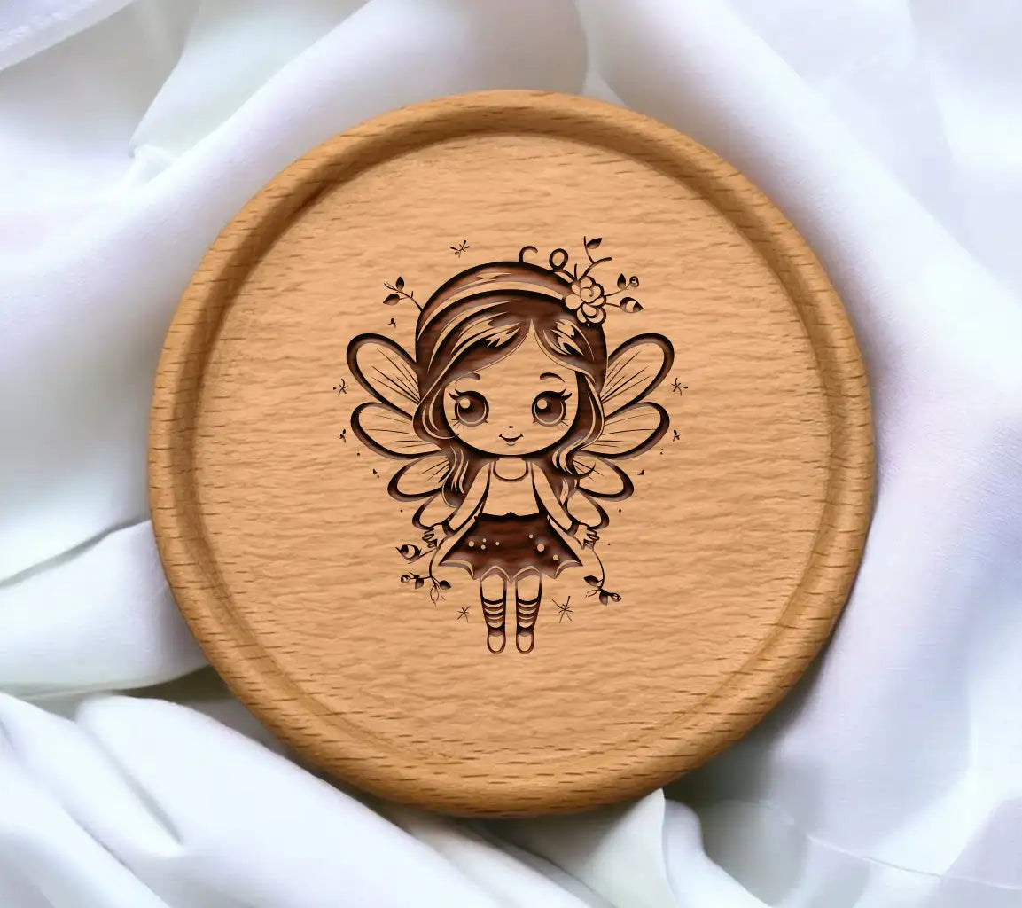  Fairy with Flower SVG Whimsical Garden Guardian Emblem SVG