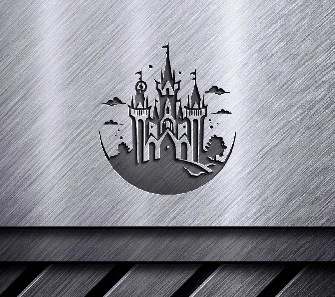 Gothic Castle Hilltop  SVG Illustration SVG