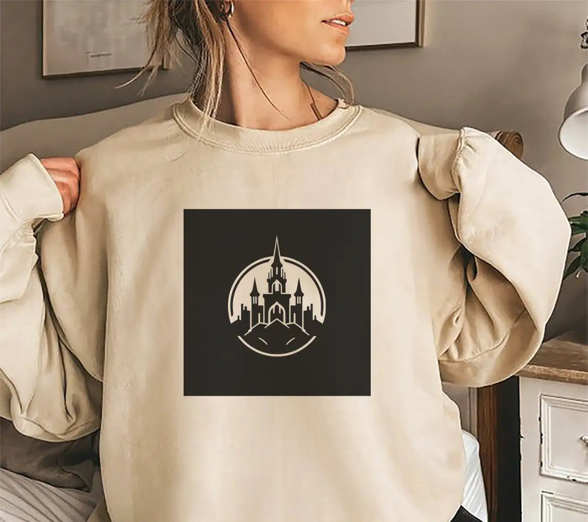 Gothic Castle Circle SVG -  T-Shirt Design SVG