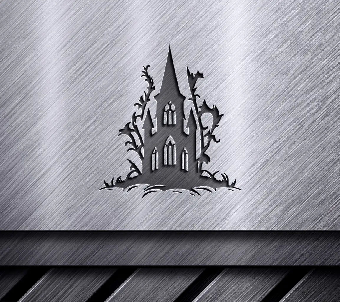 Gothic Haunted House SVG - Minimalist  Design Illustration SVG