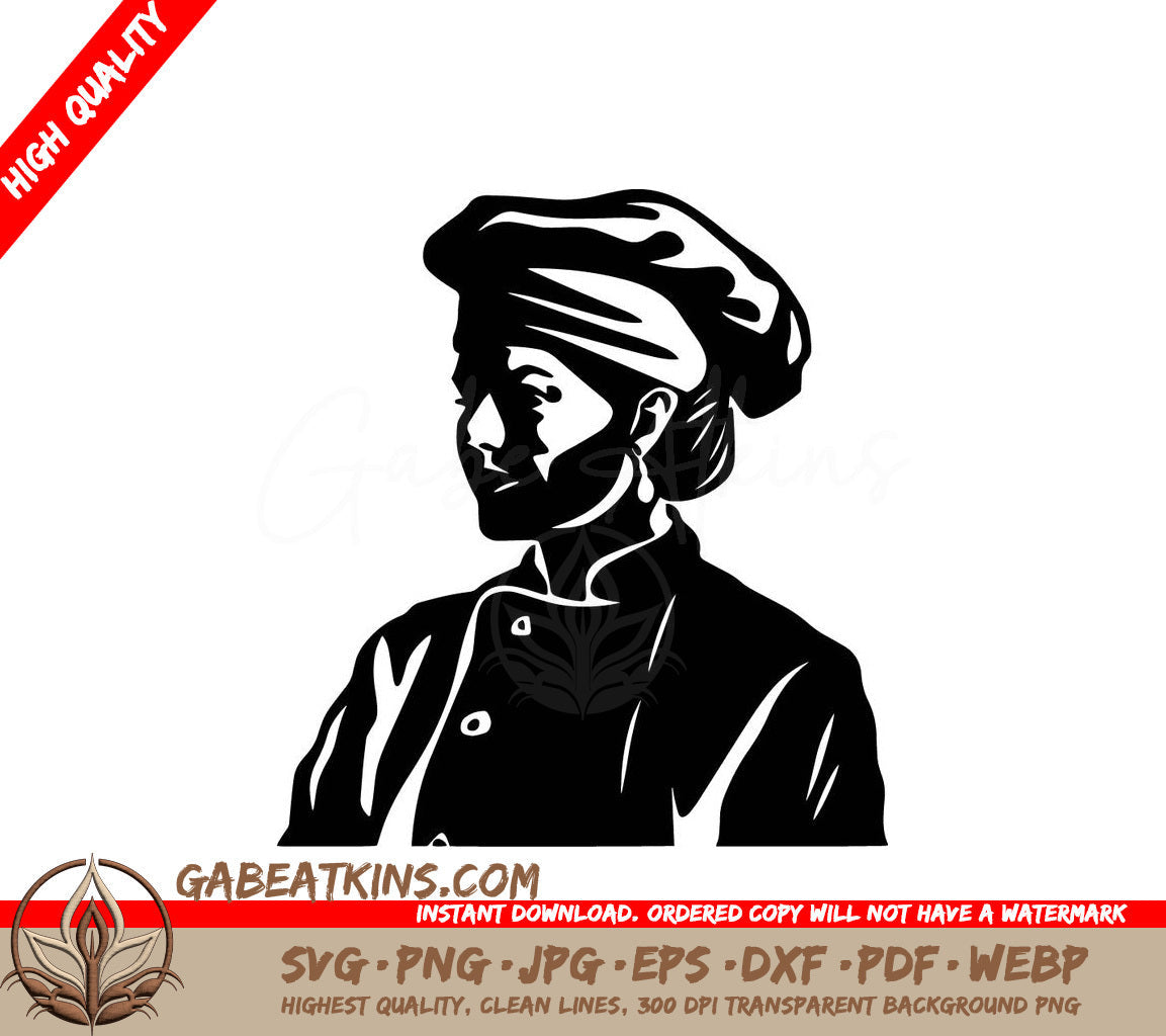  A Woman Wearing A Chefs Hat SVG - Gourmet Woman Chef SVG