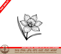 Graceful Jonquil Digital Product SVG