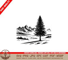 Grand Tree Panorama SVG Digital Product