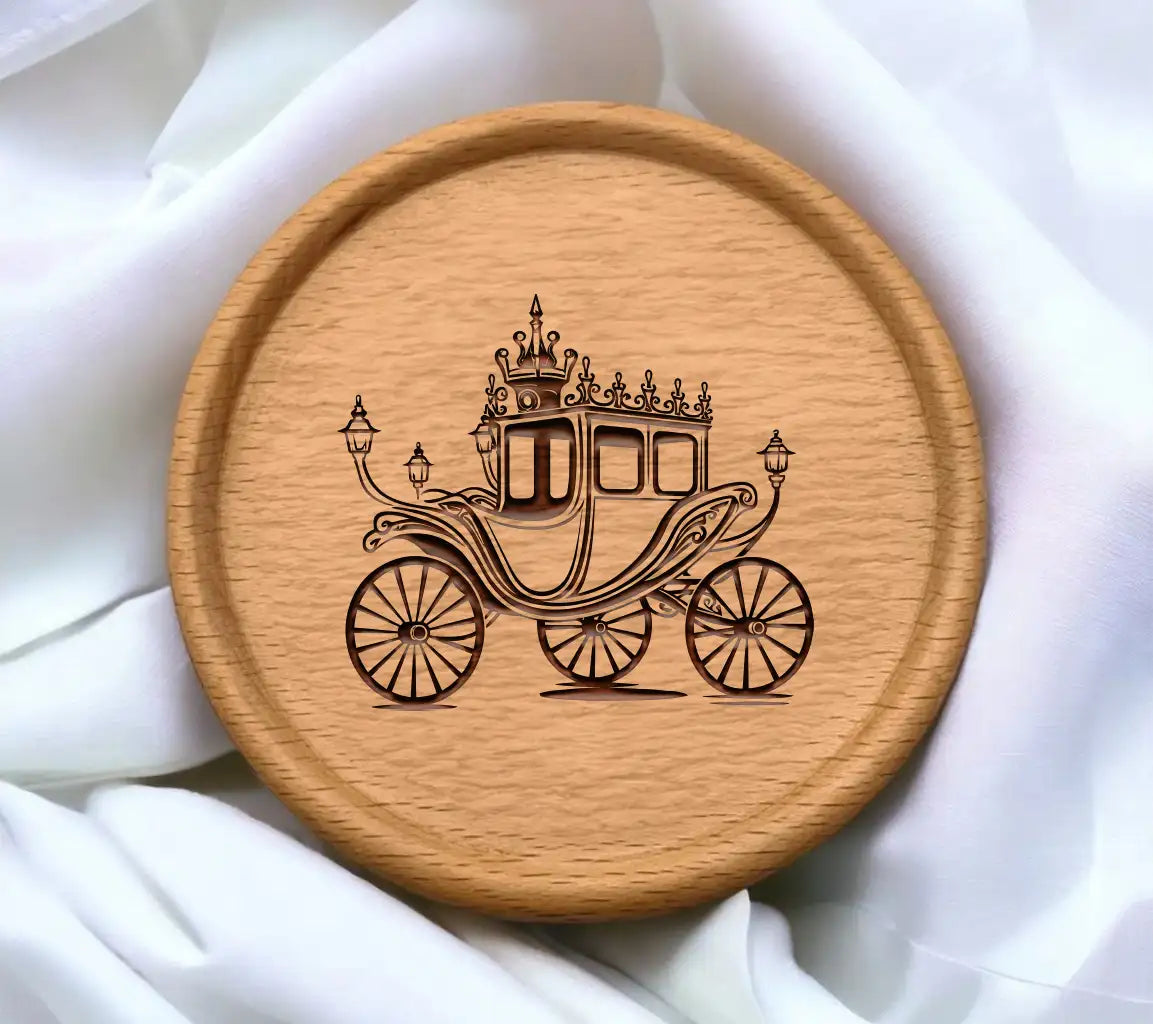  Horse Drawn Carriage SVG - Royal Crown, Regal Romance Design SVG