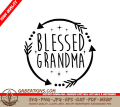 Blessed Grandma Design SVG -  Arrows Circle Design SVG