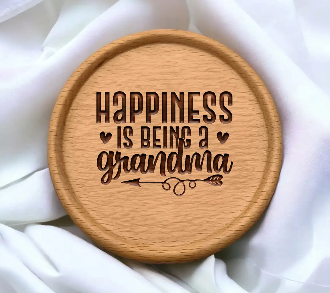 Grandma SVG - Happiness Is Being A Grandma With An Arrow & Hearts SVG