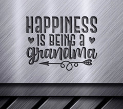 Grandma SVG - Happiness Is Being A Grandma With An Arrow & Hearts SVG