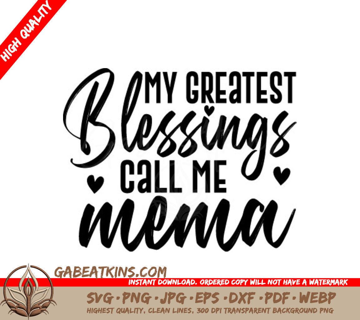 My Greatest Blessings Call Me Mama SVG - Grandma Design SVG