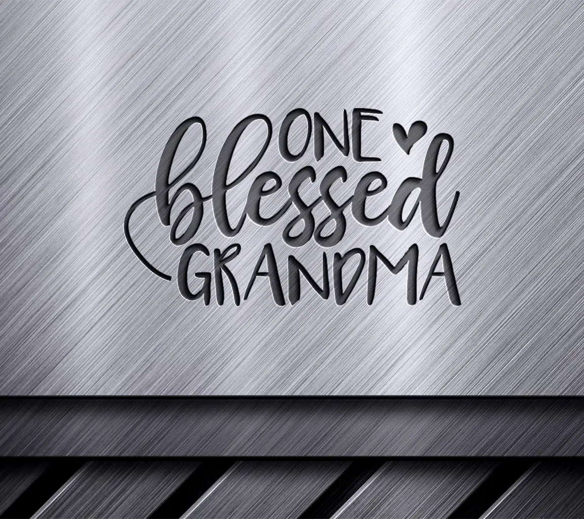 One Blessed Grandma SVG with Heart - Grandma SVG Design SVG