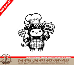 Grilling King Cow SVG