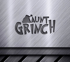 Aunt Grinch SVG with Santa Hat - Christmas Design SVG