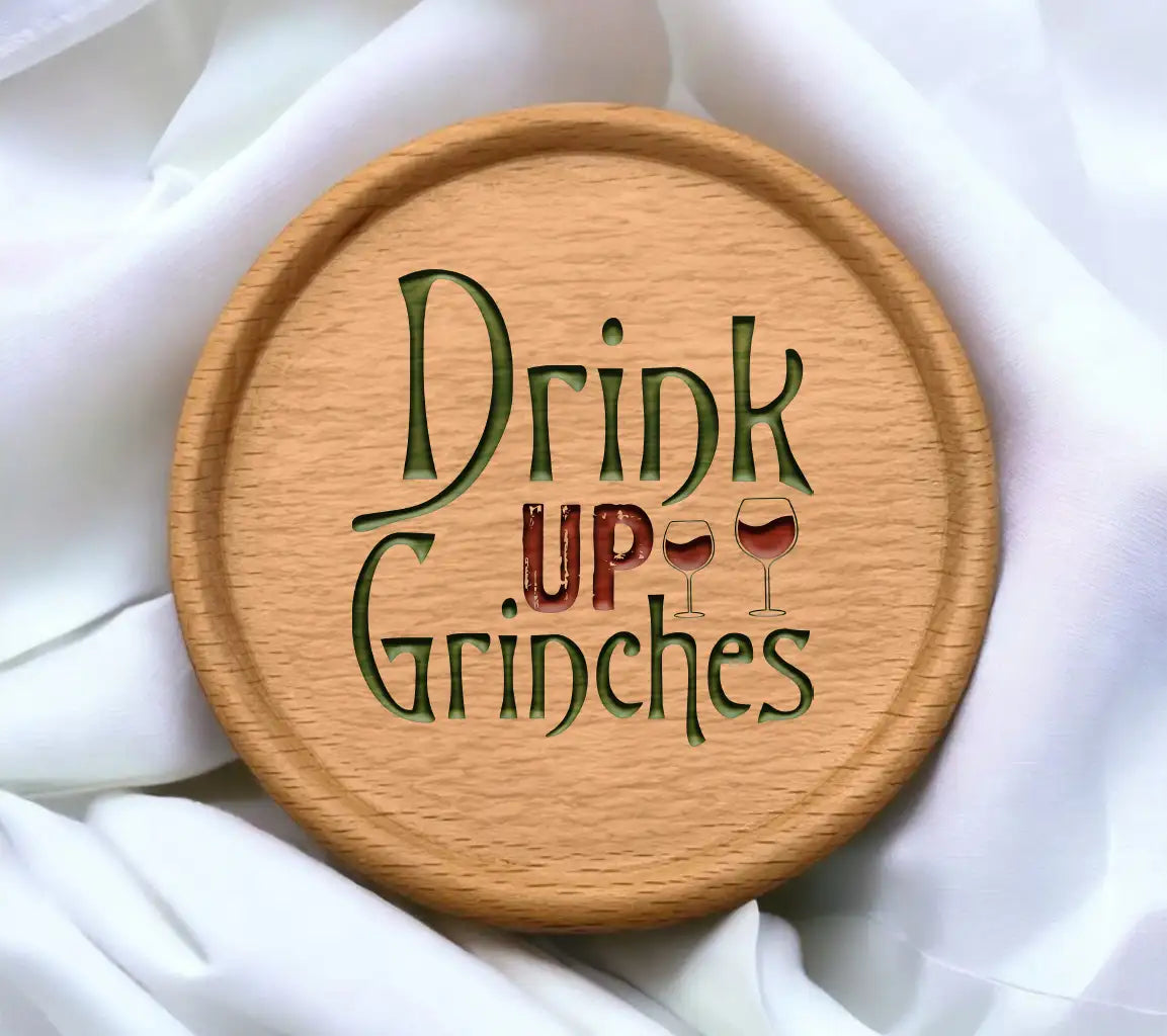 Grinch Drink Up SVG - Green & Red Design Design SVG